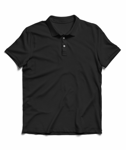 Marsboy Plain Black Polo T-shirt for men