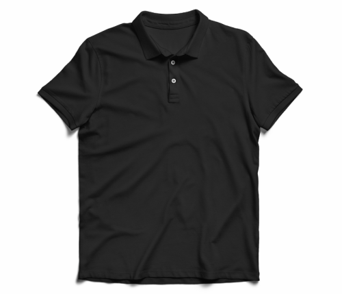 Marsboy Plain Black Polo T-shirt for men