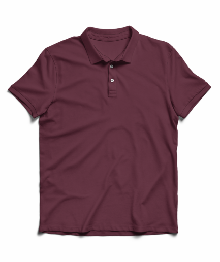 Marsboy Maroon Plain Polo T-shirt