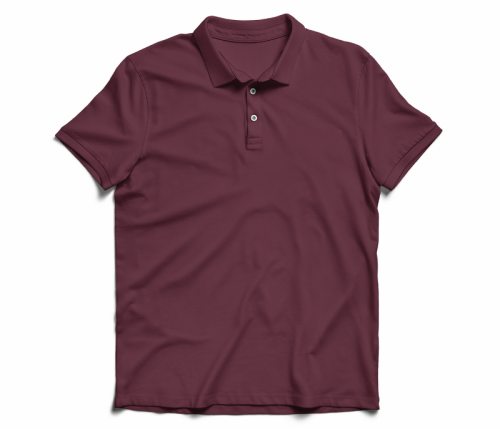 Marsboy Maroon Plain Polo T-shirt