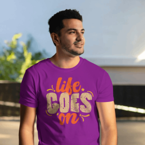 Marsboy purple round neck T-shirt