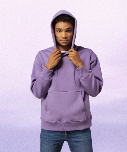 Plain Lavender Loopknit Hoodie