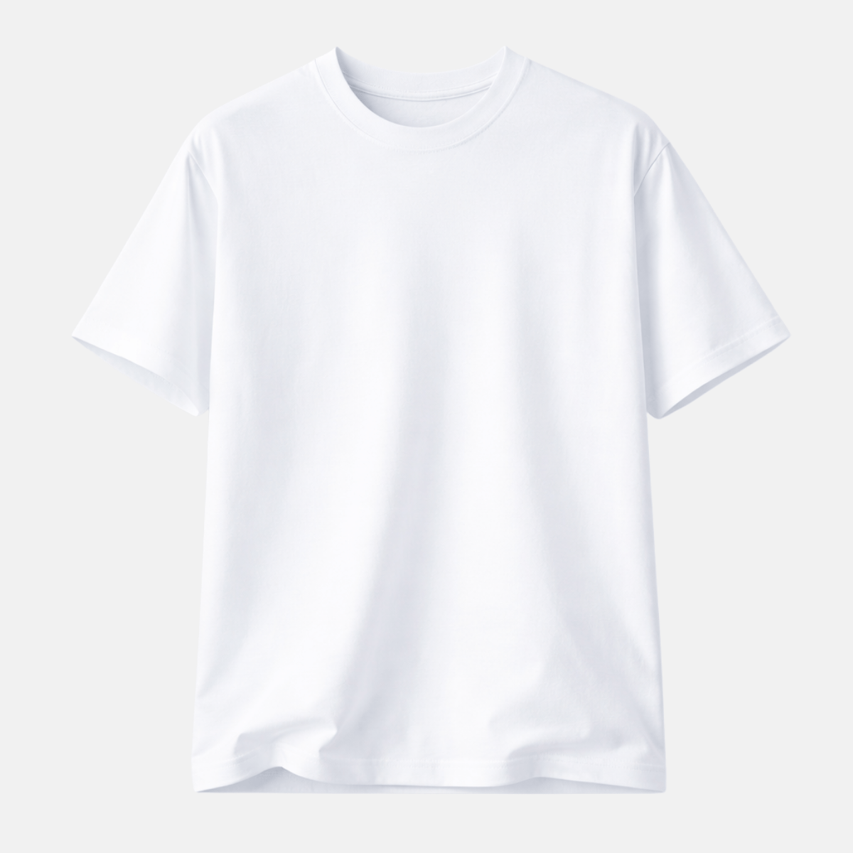 Marsboy Supima Cotton White Round Neck T-Shirt Mockup